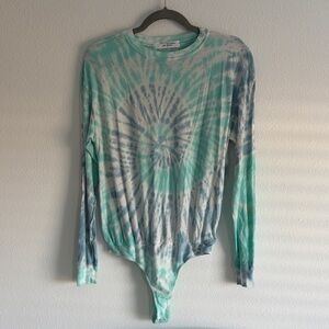 Daydreamer by Free People Tie-Dye Long Sleeve Bodysuit